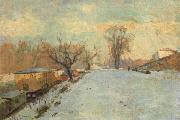 Road on the Banks of the Seine at Neuilly in Winter